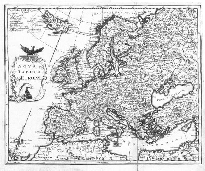 An early eighteenth century map of Europe. ©Getty Images