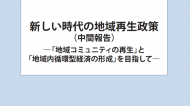 政策提言『新しい時代の地域再生政策（中間報告）～「地域コミュニティの再生」と「地域内循環型経済の形成」を目指して～』