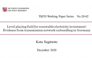 [ワーキングペーパー] Level playing field for renewable electricity investment: Evidence from transmission network unbundling in Germany